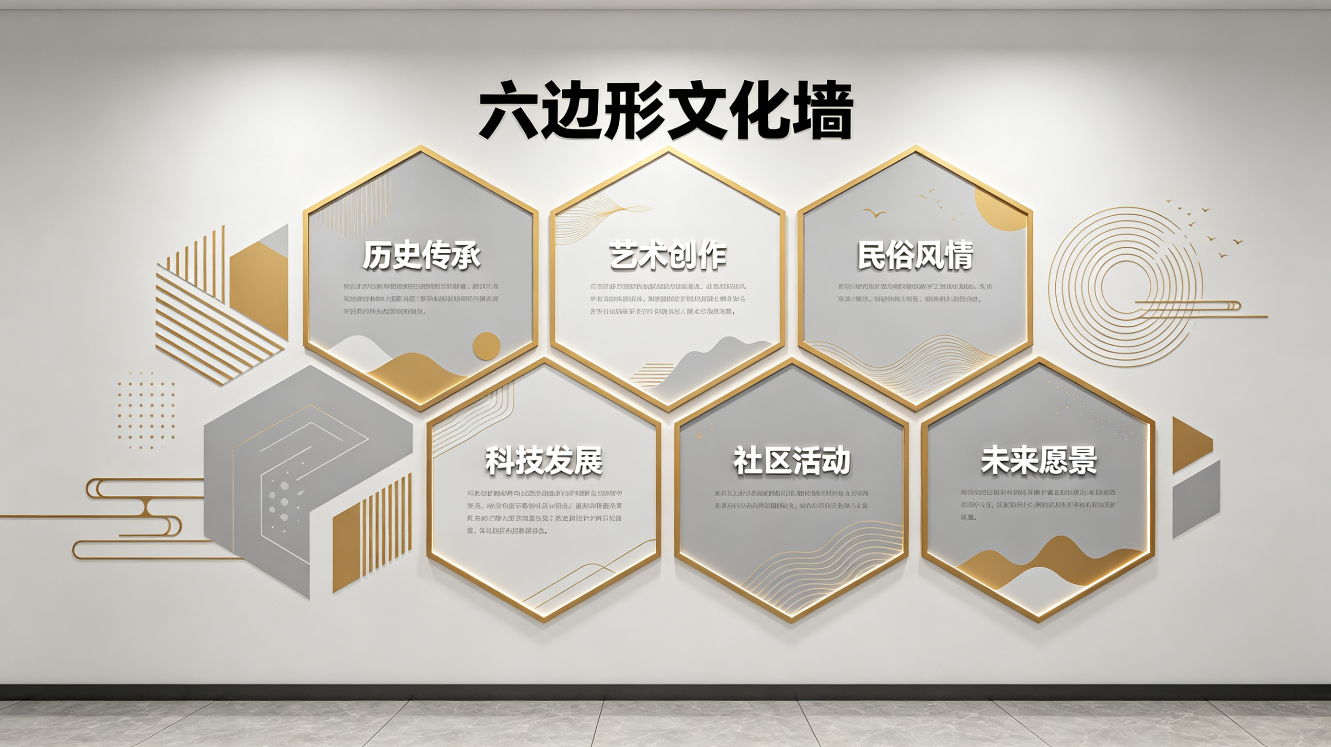 泉州企业文化墙 | 六边形信息美学